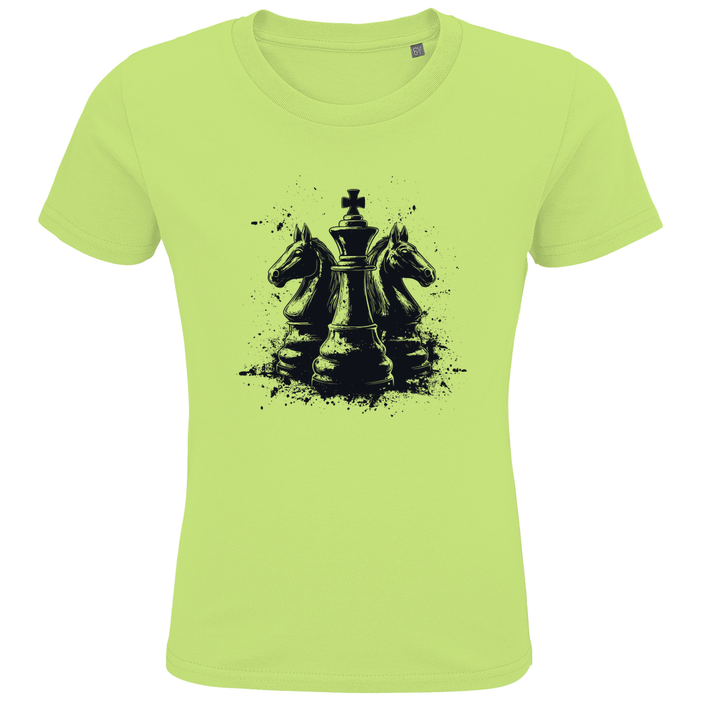 Springer Verteidigung – Schach Kinder T-Shirt in Gelbgrün
