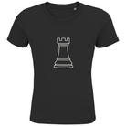 Turm Kontur – Schach Kinder T-Shirt in Schwarz