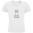 Turm Kontur – Schach Kinder T-Shirt in Weiß