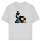 Alles im Blick – Schach T-Shirt in Grau meliert