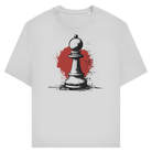Bauer im Fokus – Schach T-Shirt in Grau meliert