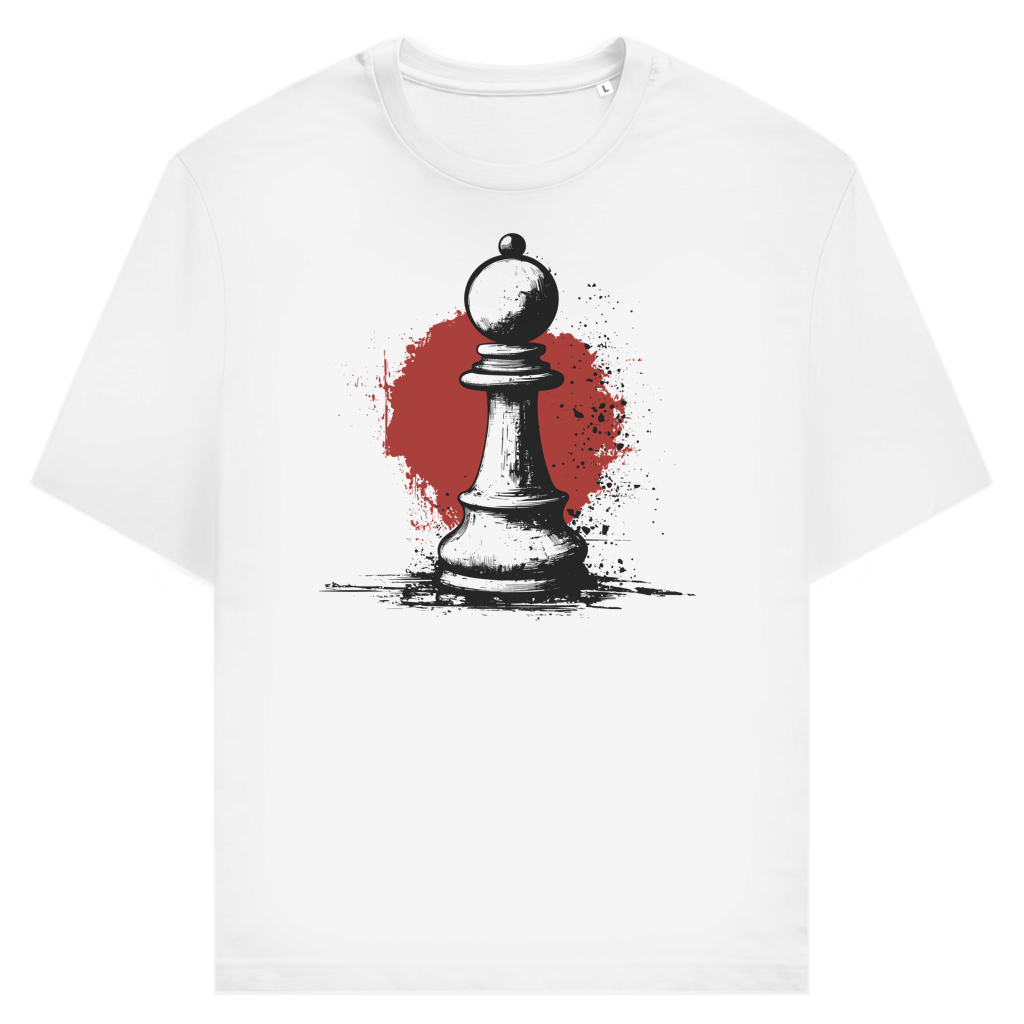 Bauer im Fokus – Schach T-Shirt in Weiß