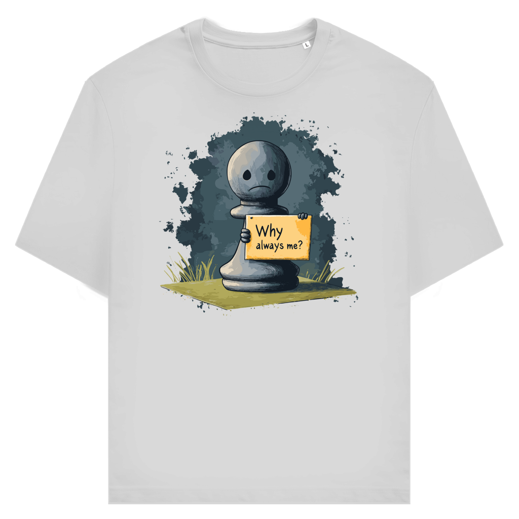 Bauernopfer – Schach T-Shirt in Grau meliert