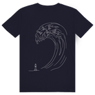 Bauernsturm – Schach T-Shirt in Dunkelblau (Rückseite)