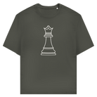 Dame Kontur – Schach T-Shirt in Khaki