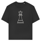 Dame Kontur – Schach T-Shirt in Schwarz