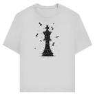 Die Stellung bröckelt – Schach T-Shirt in Grau meliert