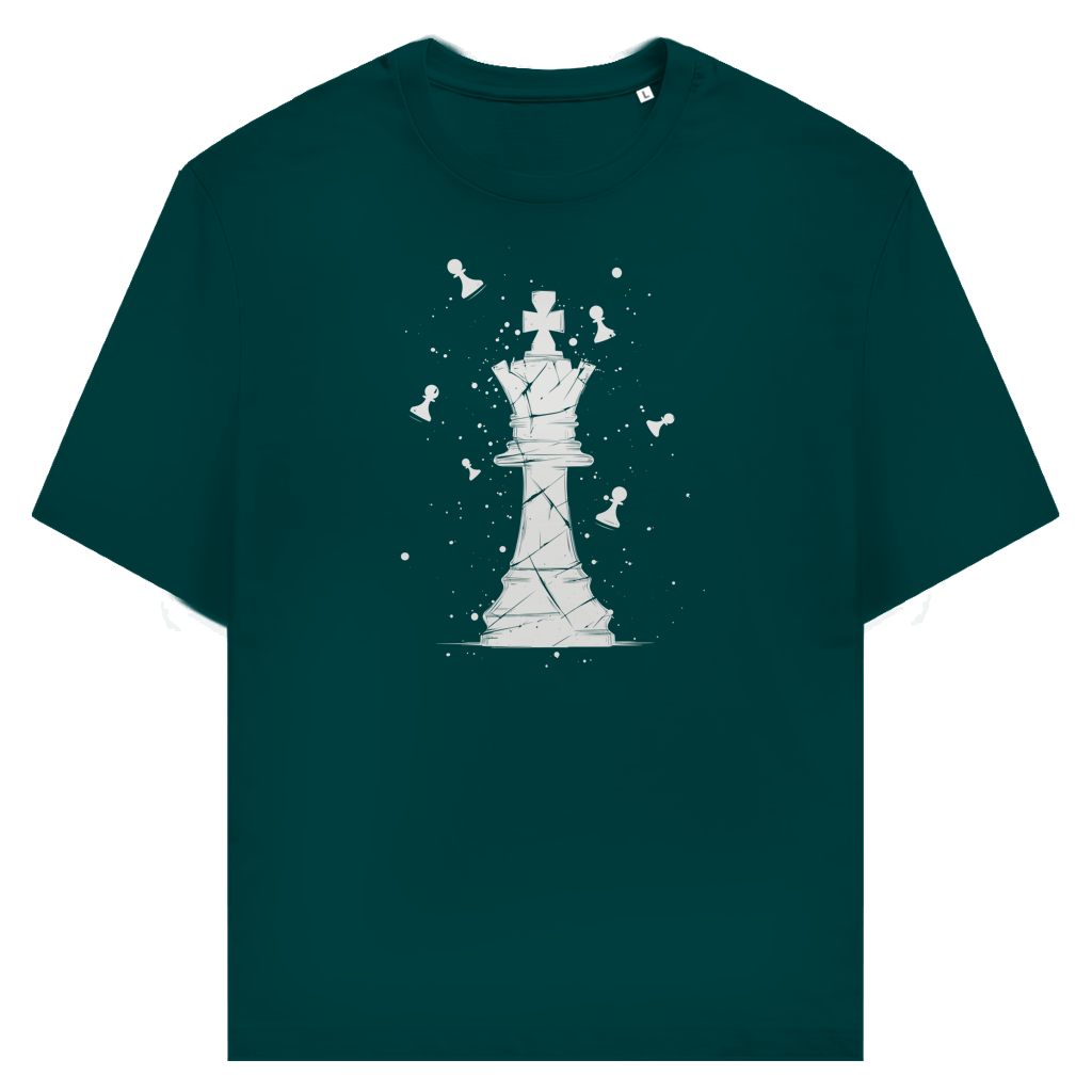 Die Stellung bröckelt – Schach T-Shirt in Olivgrün