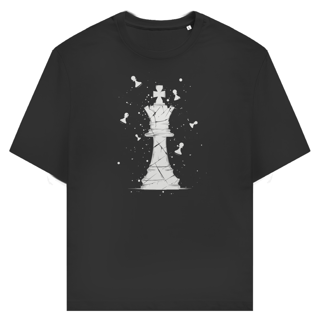 Die Stellung bröckelt – Schach T-Shirt in Schwarz