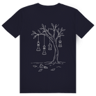 Hängepartie – Schach T-Shirt in Dunkelblau (Rückseite)
