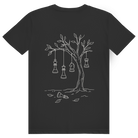 Hängepartie – Schach T-Shirt in Schwarz (Rückseite)