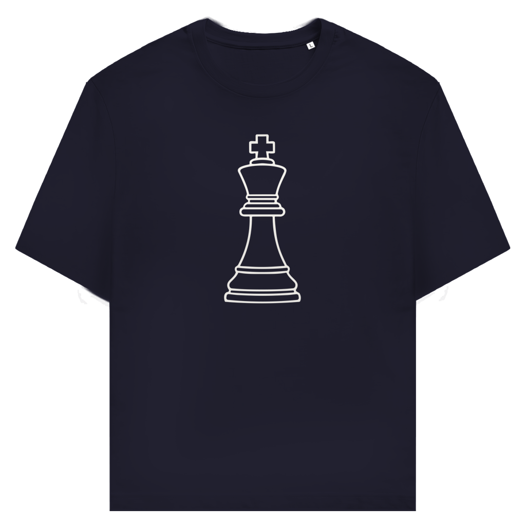 König Kontur – Schach T-Shirt in Dunkelblau