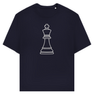 König Kontur – Schach T-Shirt in Dunkelblau