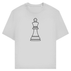 König Kontur – Schach T-Shirt in Grau meliert