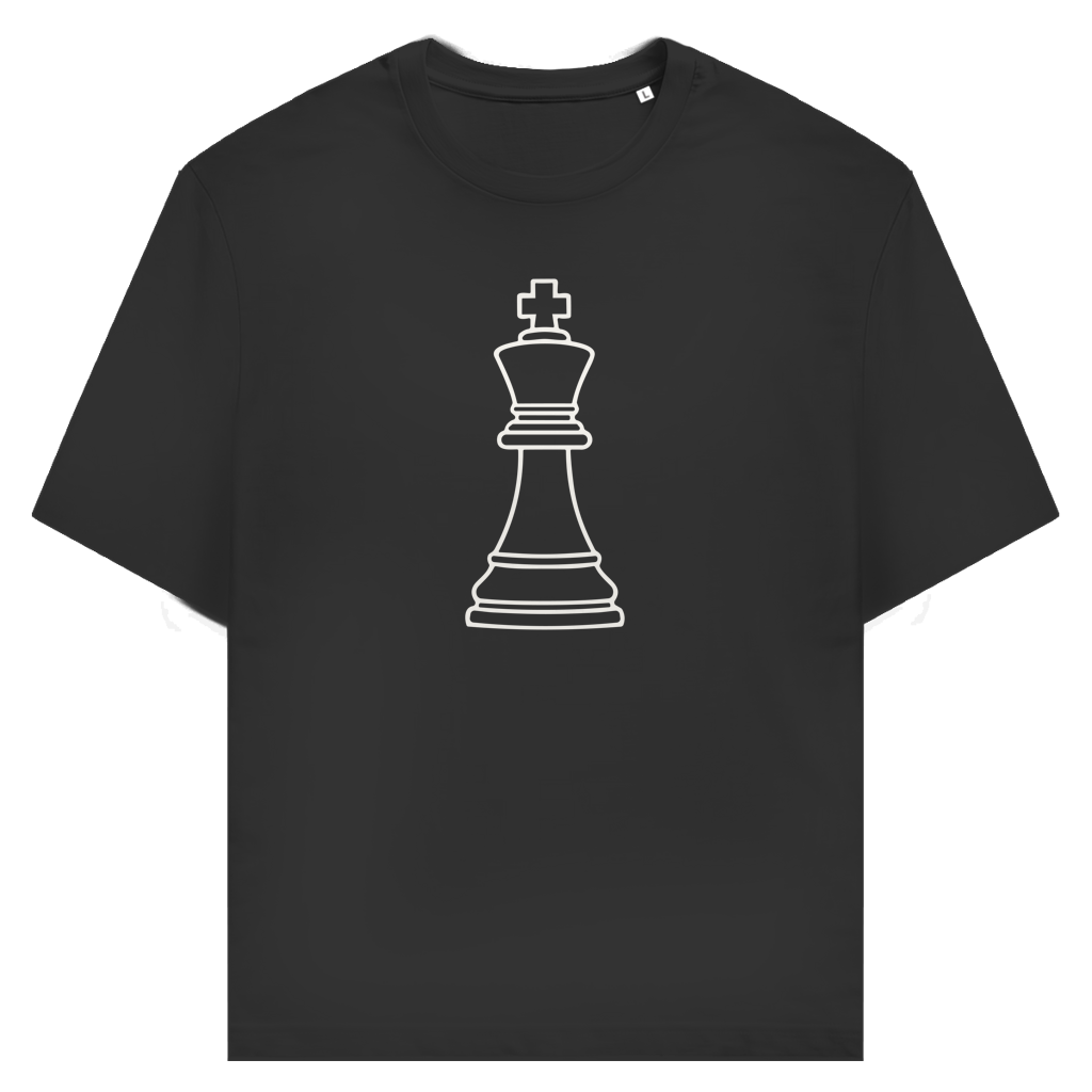 König Kontur – Schach T-Shirt in Schwarz