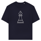 Läufer Kontur – Schach T-Shirt in Dunkelblau