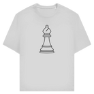 Läufer Kontur – Schach T-Shirt in Grau meliert