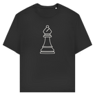 Läufer Kontur – Schach T-Shirt in Schwarz