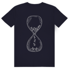 Sanduhr – Schach T-Shirt in Dunkelblau (Rückseite)