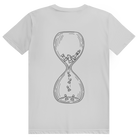 Sanduhr – Schach T-Shirt in Grau meliert (Rückseite)
