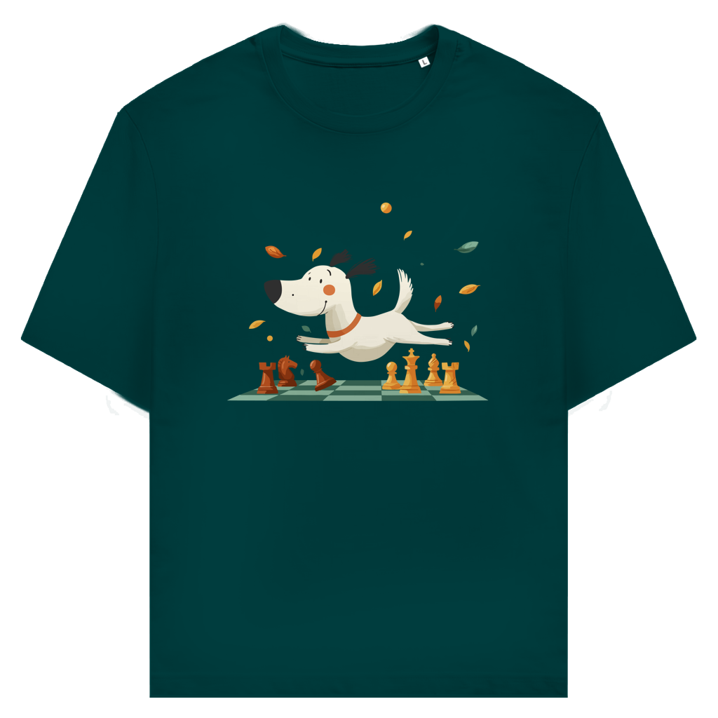 Schachhund – T-Shirt in Olivgrün