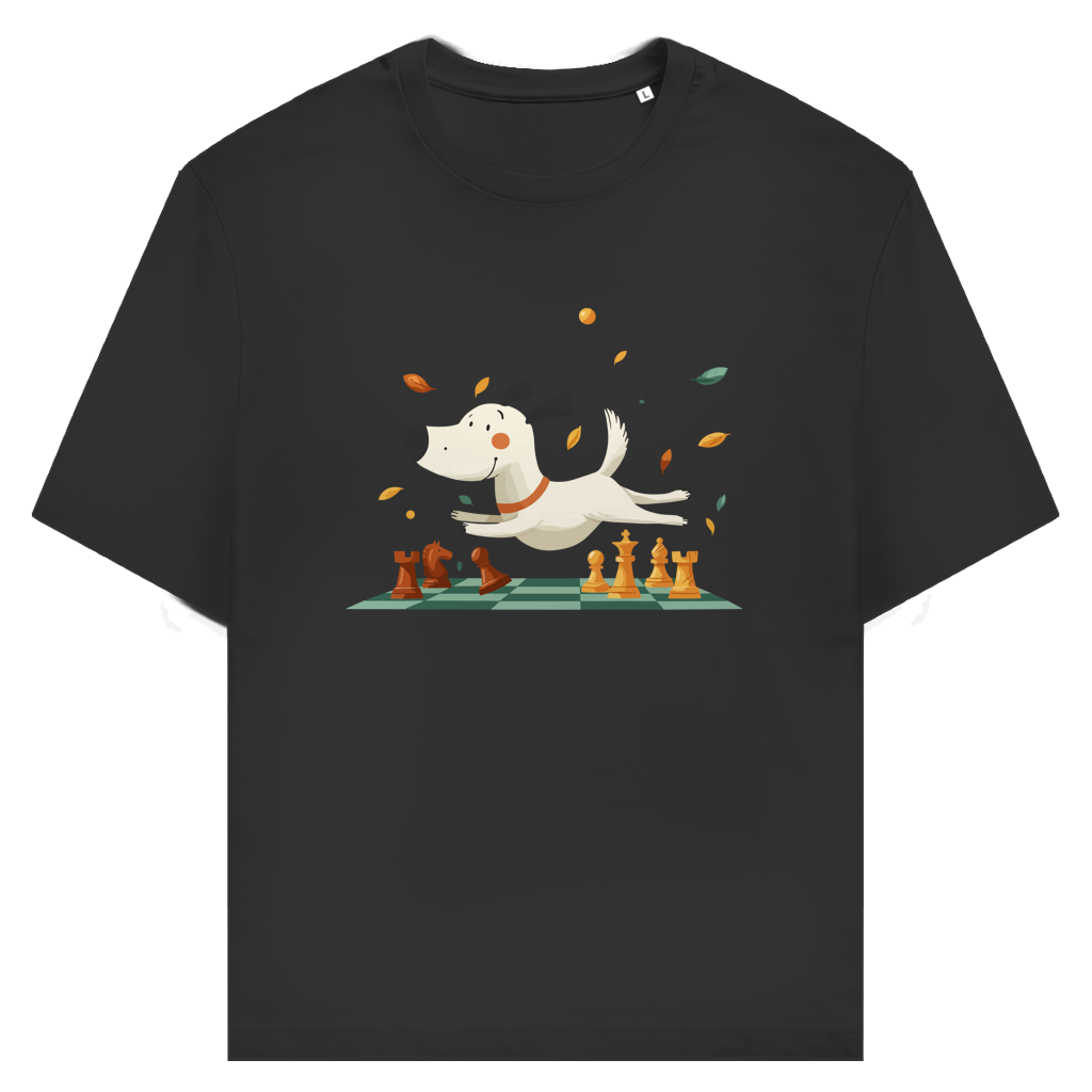 Schachhund – T-Shirt in Schwarz