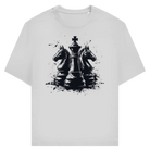 Springer Verteidigung – Schach T-Shirt in Grau meliert