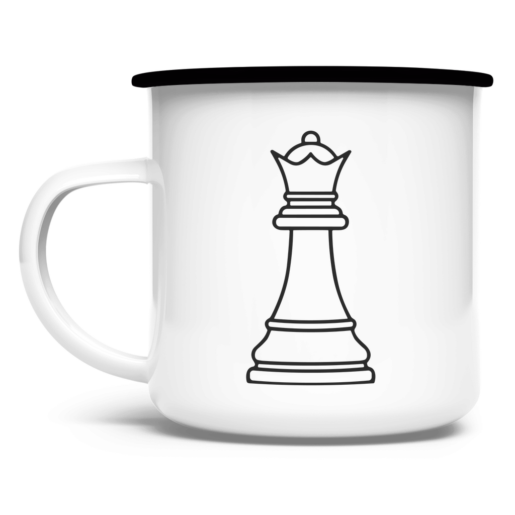 Dame Kontur – Schach Tasse in Weiß