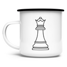 Dame Kontur – Schach Tasse in Weiß