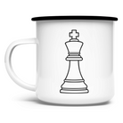 König Kontur – Schach Tasse in Weiß