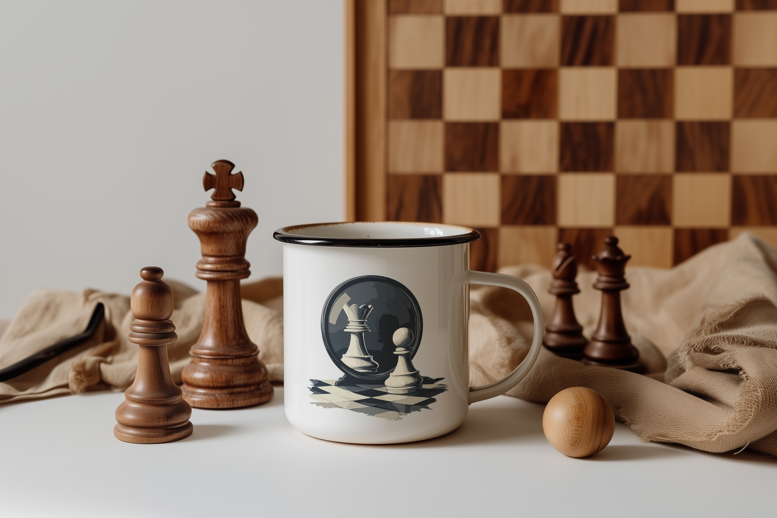 Schachgestalt Tasse Mockup