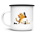 Spieltrieb – Schach Tasse in Weiß