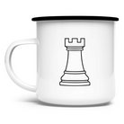 Turm Kontur – Schach Tasse in Weiß