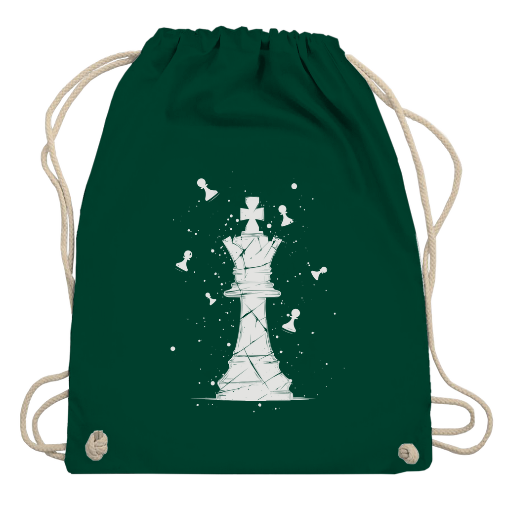 Die Stellung bröckelt (weiß) – Schach Turnbeutel in Grün