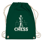 Schach & Kreide – Turnbeutel in Grün