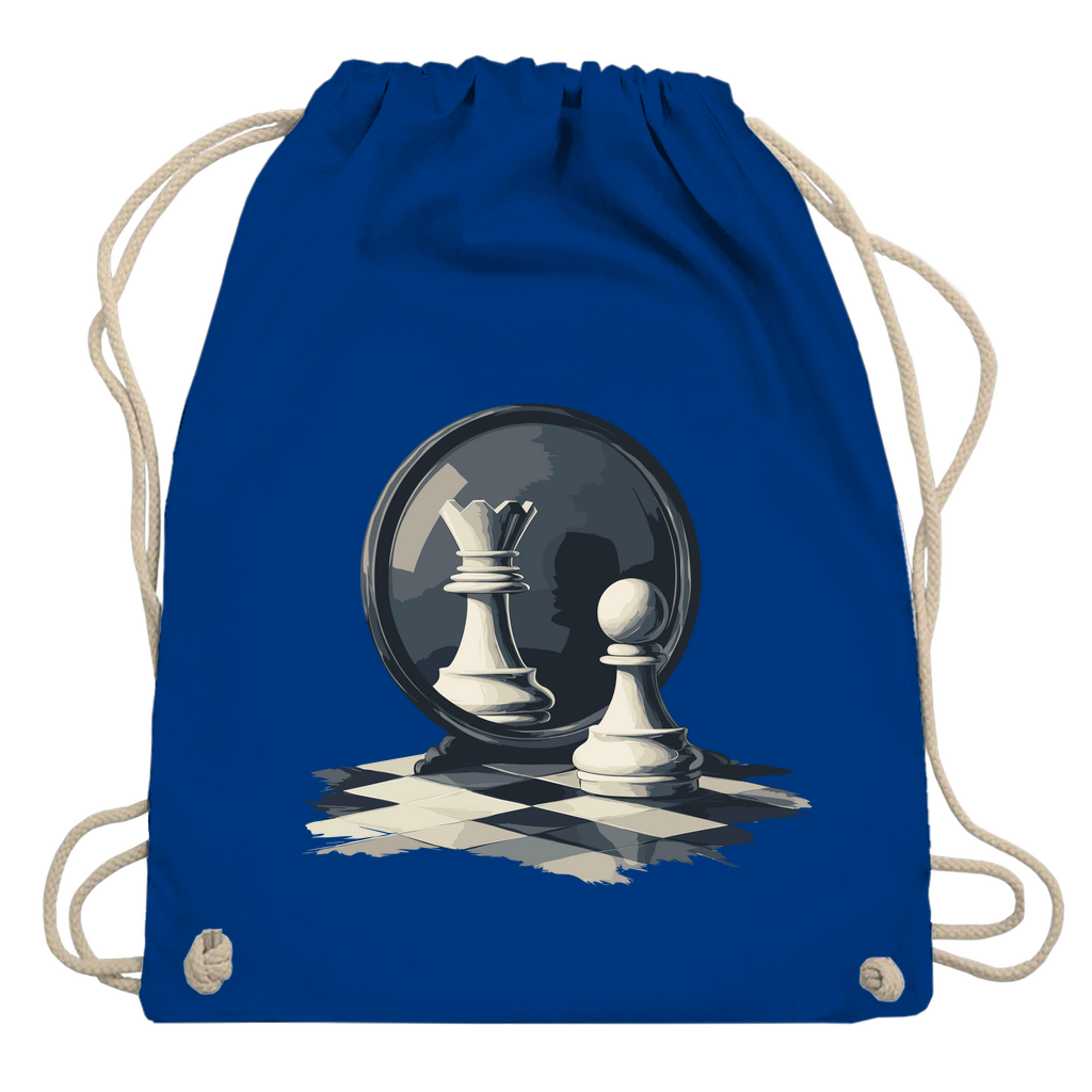 Spiegelzug – Schach Turnbeutel in Blau