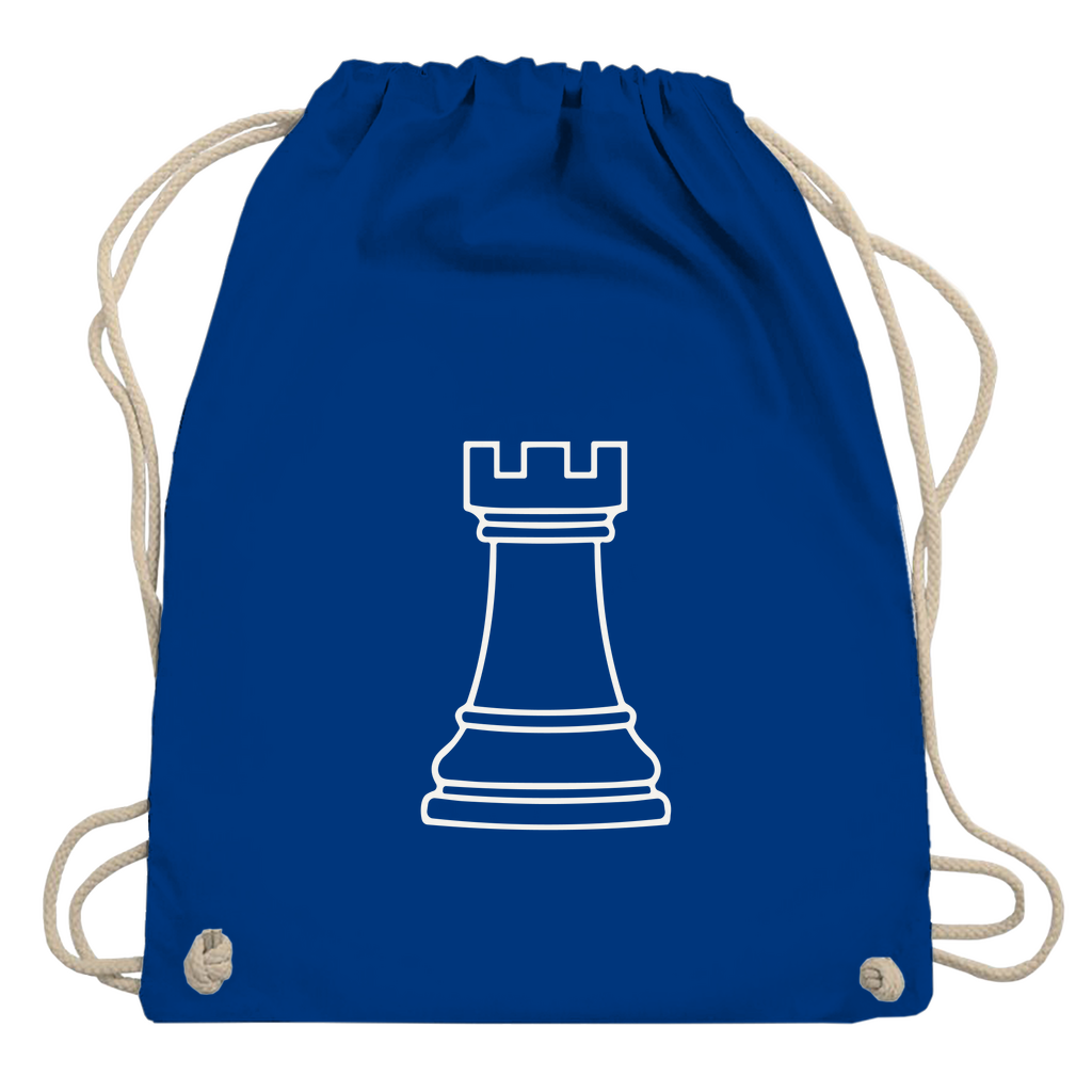 Turm Kontur – Schach Turnbeutel in Blau